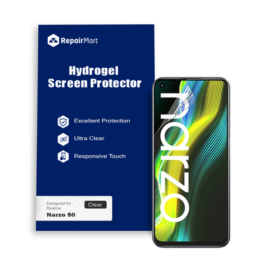 Realme Narzo 50 Compatible Premium Hydrogel Screen Protector With Full Coverage Ultra HD